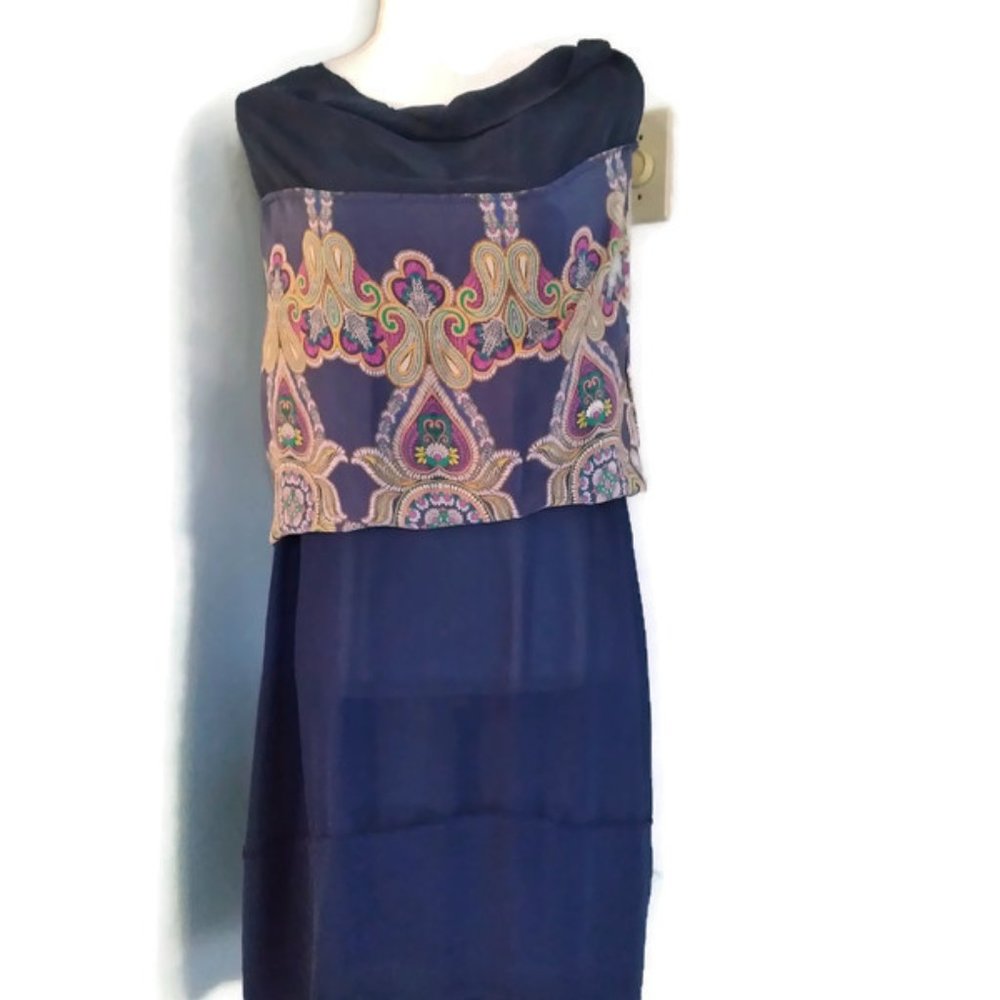 Anthropologie Silk Paisley Dress - Picture 6 of 9